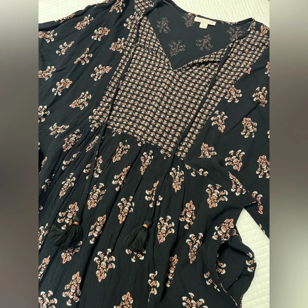 Knox Rose Boho Patterned Long Sleeve Dress - Picture 5 of 6